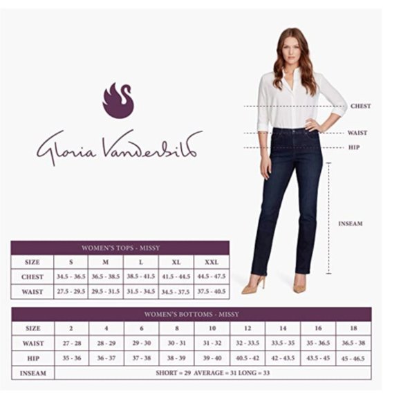 Gloria Vanderbilt Women's Classic Amanda High Rise - Picture 2 of 3